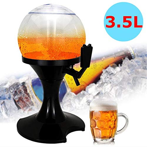 Jadeshay Dispensador de Bebidas frías 3.5L Tubo de Hielo Jugo de la máquina Contenedor BBQ Party Bar Accesorios