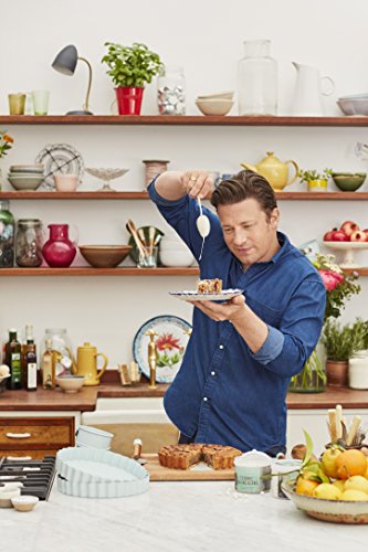 Jamie Oliver – Molde para Tarta (Antiadherente, Base extraíble, Acero, 10 Inch – Puerto Azul