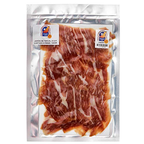 Jamones Bronchales - Jamón Loncheado a Cuchillo D.O. Teruel de Curación Natural en el Secadero más Alto de España, en la Sierra de Albarracín - 200gr aprox. - Curación mínima 24 meses