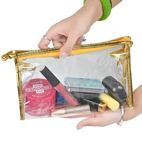 JAOMON 6 Bolsas Organizadoras de Maquillaje, Neceser de Viaje de Plástico Transparente, Estuche de Belleza, Bolsos Multicolores Cómodos y Espaciosos, Bolsos de Mujer, Bolso Portátil