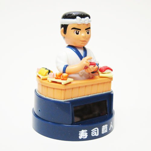 Japanese Solar Figurine Sushi Shop by Samurai market