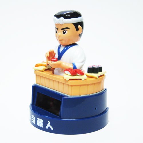 Japanese Solar Figurine Sushi Shop by Samurai market