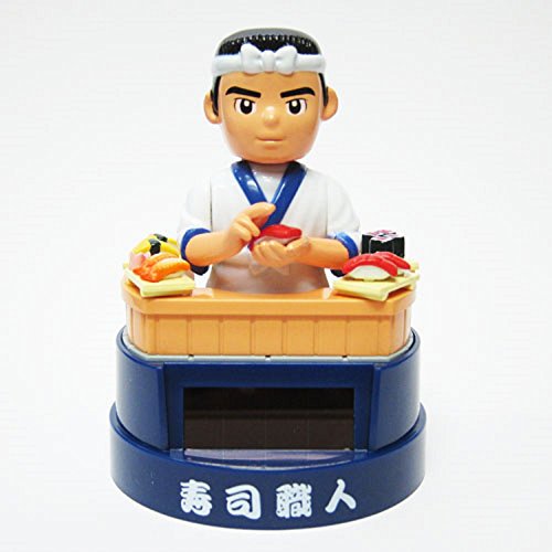 Japanese Solar Figurine Sushi Shop by Samurai market