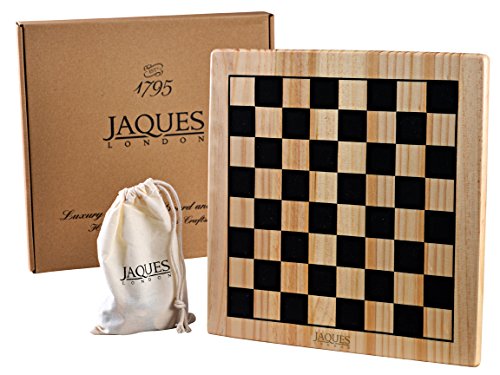 Jaques of London Drafts Set - Juego de Tablero de Madera de 12 "con Piezas