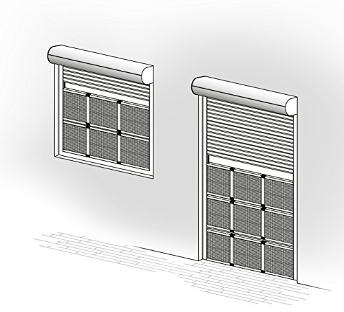 JAROLIFT Mosquitera extensible/Easy Slide para ventanas y puertas con railes de persiana enrollable