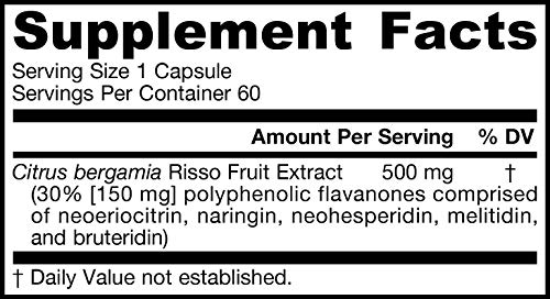 Jarrow Formulas Suplemento Dietético "Citrus Bergamot" (500mg/c) - 60 Cápsulas