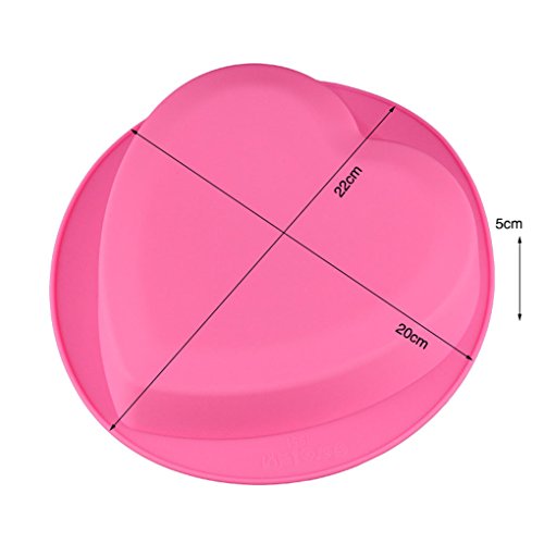 JasCherry Forma de corazón Moldes de Silicona para Tartas, Bizcocho y Paste #4