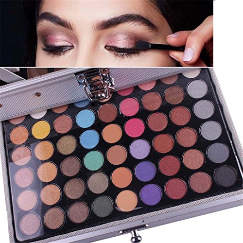 JasCherry Paleta de Sombras de Ojos 132 Colores de Maquillaje Set Kit de alta Calidad Cosmético - Incluye sombra de ojos y Corrector Camuflaje y Polvo compacto y Rubor polvo y Brillo labios