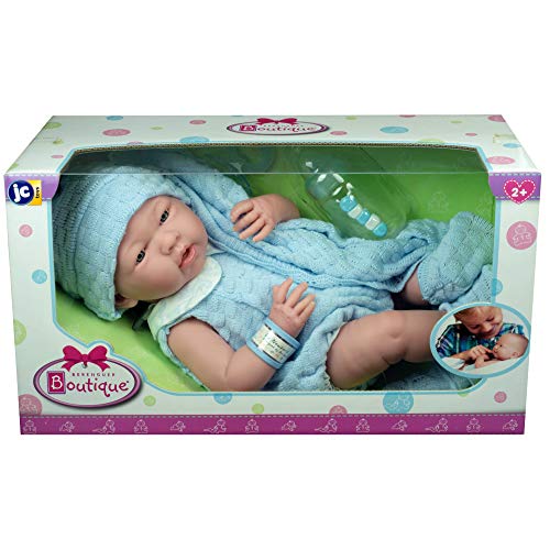 JC TOYS-La Newborn Muñeco bebé, Color Azul (18054)