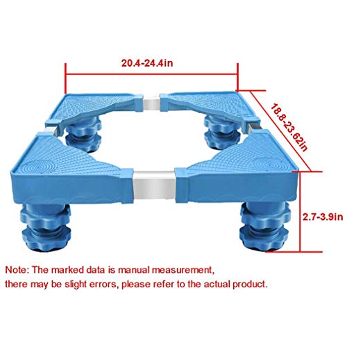 JCJ-Shop Soporte Multifuncional Ajustable para Refrigerador Acero Inoxidable Base para Lavadora con Soporte De Estante De 4 Pies Fuertes, para Secadoras Y Congeladores