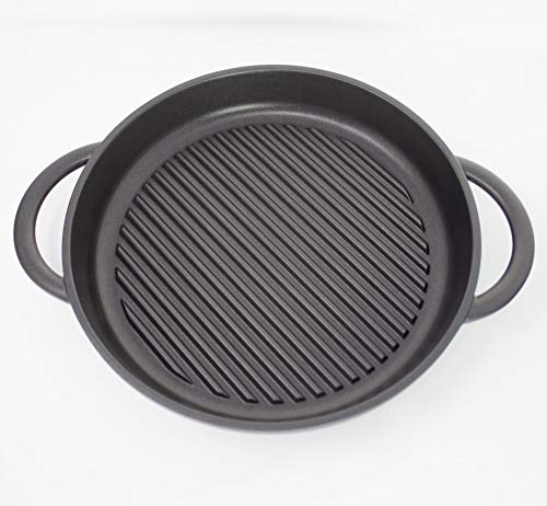 Jean-Patrique The Whatever Pan - Sartén de aluminio fundido con tapa de cristal, 26,6 cm de diámetro, compatible con inducción, antiadherente