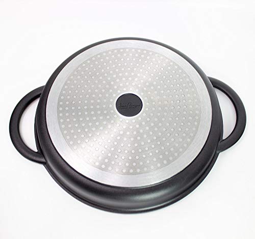 Jean-Patrique The Whatever Pan - Sartén de aluminio fundido con tapa de cristal, 26,6 cm de diámetro, compatible con inducción, antiadherente