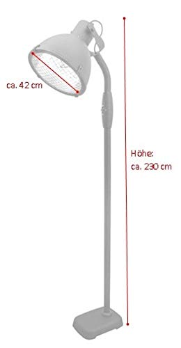 Jet-Line - Lámpara de pie eléctrica para terraza Sirius, calefacción de balcón, Calefactor de terraza, lámpara de Calor, lámpara de pie, diseño Heatspot