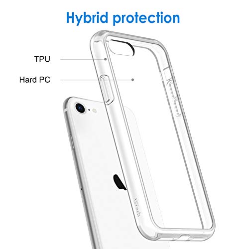 JETech Funda Compatible iPhone SE 2020/8 / 7, Anti- Choques y Anti- Arañazos, HD Clara