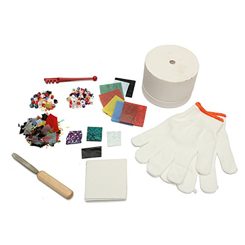 Jeteven 12pcs/Set Vidrieras Microondas Horno Fusing Insumos DIY Kit de Herramienta Profesional