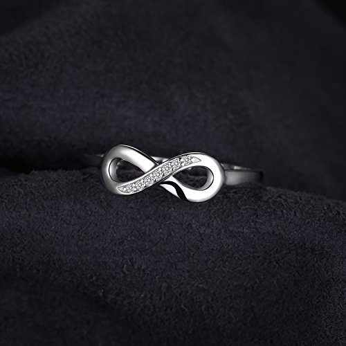 JewelryPalace Anillo infinito Amor Eterno de Circonia Cúbica Aniversario Promesa de Plata de ley 925 Tamaño 19