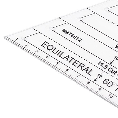 JIACUO Plantilla de Regla de Acolchado de triángulo equilátero de 60 Grados Herramienta de artesanía de Costura DIY