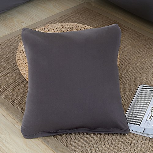 JIAN YA NA - Funda de sofá, extensible, de poliéster, para sofá de ángulo + 2 fundas de almohada, tela, gris, 2 Place + 2 Place