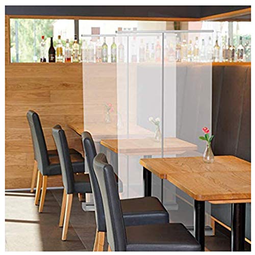 JIZHENG Mampara Protectora Enrollable, Portátil Protección de PVC Transparente, Pancarta de Rodillo Emergente, para Oficinas y Trabajo Restaurante Bar, 80cm X 200cm