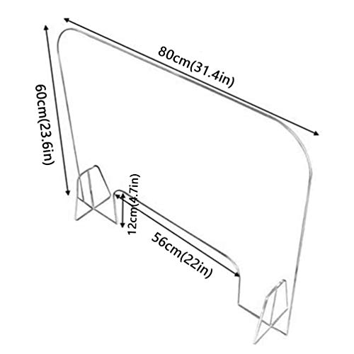 JIZHENG Pantalla Protección Mostrador, Estornudo Protector Escudo Pet Policarbonato Transparente, Barrera Protectora contra Tos y Estornudos