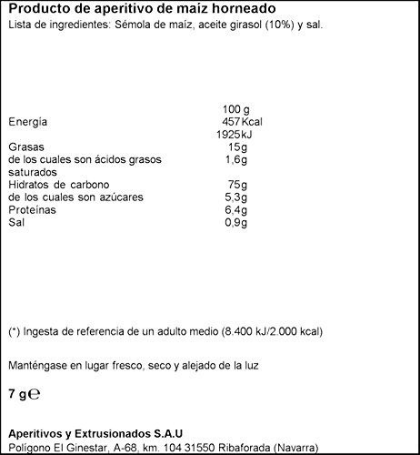 Jojitos - aperitivo de maíz horneado aspiljojitos (100 bolsitas x 7 grms)