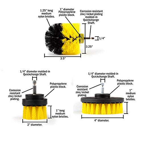 JOQINEER Accesorios de Limpieza de 6 Piezas - Cepillo Industrial - Eliminador de Alimentos horneados - Fumador eléctrico - Ahumadores y Parrillas - Cepillo de Taladro - Kit de Limpieza para Barbacoa