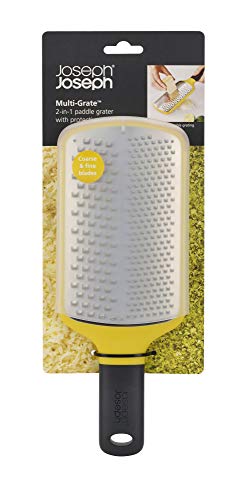 Joseph Joseph 20139 Multi-Grate Rallador Tipo Pala 2 en 1 con Funda Protectora-Amarillo, Plastic