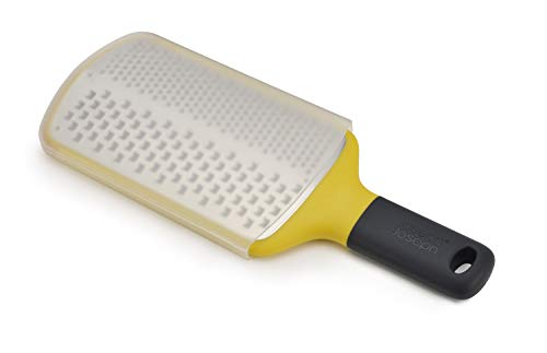 Joseph Joseph 20139 Multi-Grate Rallador Tipo Pala 2 en 1 con Funda Protectora-Amarillo, Plastic