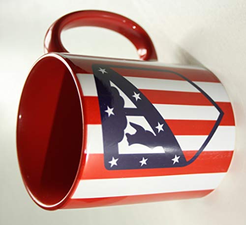 JOSMA SPORT Mug Cerámica Atlético de Madrid Lineas Escudo Blanco Rojo