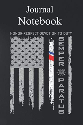 Journal Notebook, Composition Notebook: HONOR COAST GUARD Size 6'' x 9'' with 100 College Ruled Pages for Notes, To Do Lists, Doodles, Soft Cover, Matte Finish