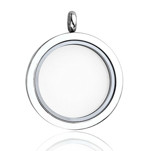 JOVIVI 30 mm Living para pulsera flotante Collar con camafeo de memoria - 316 acero inoxidable quirúrgico, cierre magnético seguro