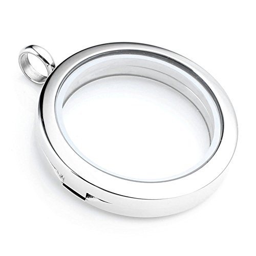 JOVIVI 30 mm Living para pulsera flotante Collar con camafeo de memoria - 316 acero inoxidable quirúrgico, cierre magnético seguro