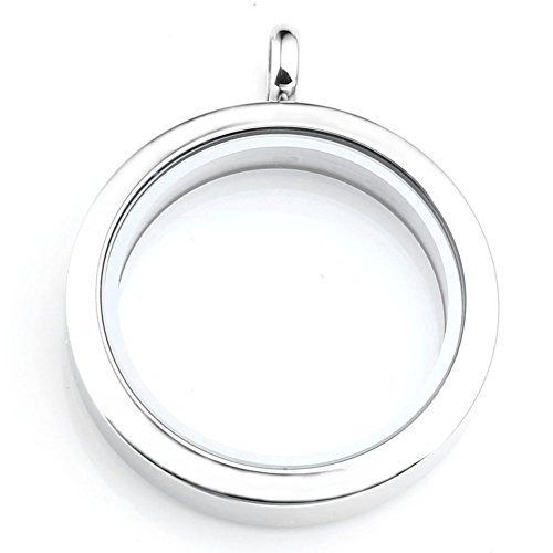 JOVIVI 30 mm Living para pulsera flotante Collar con camafeo de memoria - 316 acero inoxidable quirúrgico, cierre magnético seguro