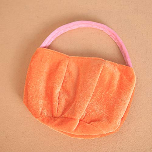 Joyfeel buy 1 bolsa de Halloween para niños, forma de calabaza, bolsa de regalo, bolso de golosina, cubo para fiesta de disfraces 15 * 25cm Lazo rosa