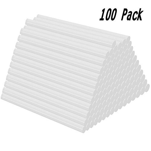 Joykey 100 Pcs bâtons de colle Bâtons de pistolet à colle thermofusible 7x100 mm bâtons de colle de rechange,transparent