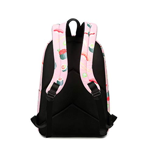 Joymoze Moderna Mochila de Ocio para Niñas Mochila Escolar para Adolescentes Mochila Bolso Estampado para Mujer (Sushi)