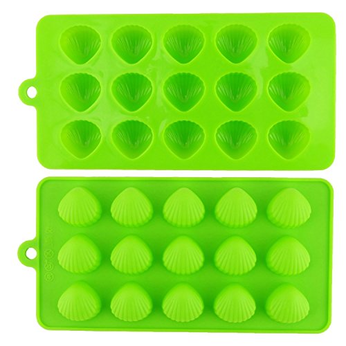 Joyoldelf Molde de Silicona de Moldes para Caramelo y Osos Gominola Chocolate Soap Treat Fondant Crayons Party Forma, Corazones, Estrellas y carcasa – 3 Unidades