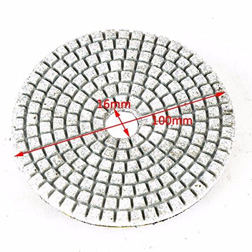 JOYOOO almohadilla de pulido de diamante, M10 14 Piezas 4 pulgadas de pulid seco y húmedo, utilizado para granito, mármol, hormigón, y otra superficie plana o convexa, pulido cóncavo