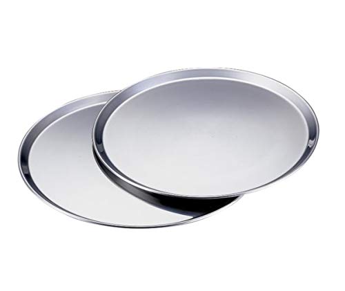 JPJ Bandeja para Servir de Acero Inoxidable Redonda (Ø36 cm x 2)