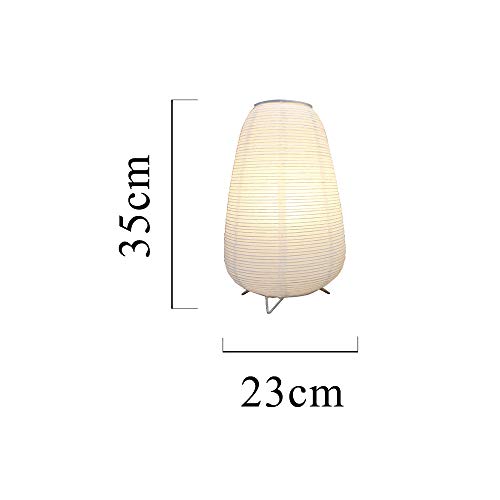 J.SUNUN - Lámpara de mesa de noche de estilo japonés, pequeña lámpara de mesa, lámpara de alimentación caliente, lámpara creativa, lámpara de papel de arroz, luz ambiente suave