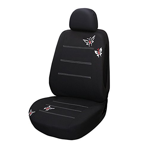 Juego completo de fundas para asientos de coche universales (bordado mariposa) - 9 Piezas