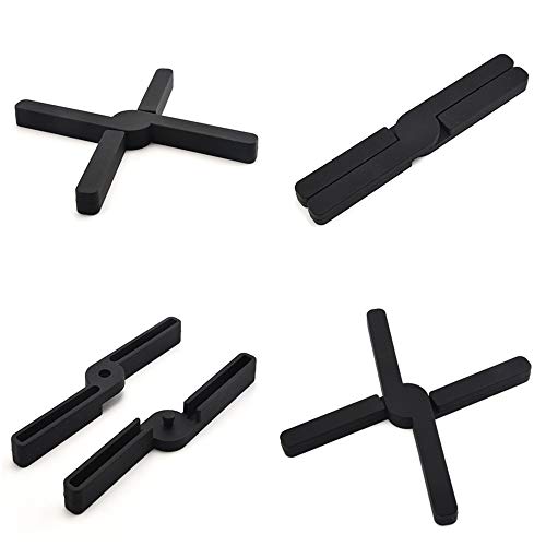 Juego de 2 alfombrillas plegables antideslizantes para ollas y ollas de cocina, para cocinar, calientes, sartenes, platos, cucharas, posavasos, posavasos, 2 unidades