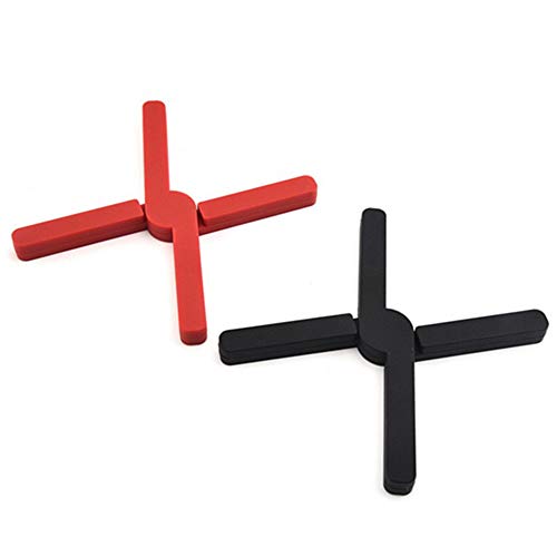 Juego de 2 alfombrillas plegables antideslizantes para ollas y ollas de cocina, para cocinar, calientes, sartenes, platos, cucharas, posavasos, posavasos, 2 unidades