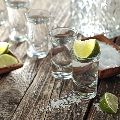 Juego de 24 vasos de chupito de cristal de 4 cl, aptos para lavavajillas