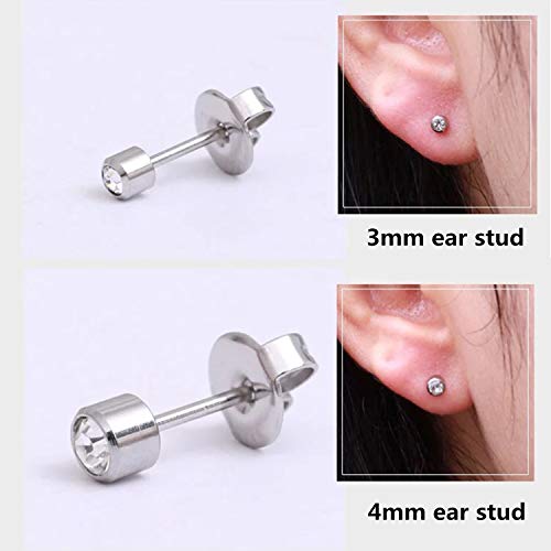 Juego de 4 piercings desechables de seguridad para la oreja, con 4 piercings