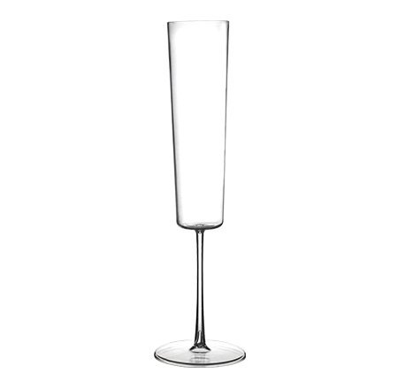 Juego de 6 copas de vino con diseño moderno y elegante, de plástico pesado, de gran peso, vidrio, Champagne Flutes