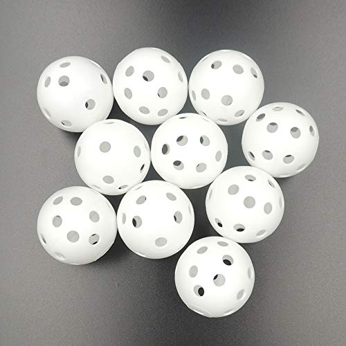 Juego de Bolas plásticas de Entrenamiento de Golf de 50, Bolas de Golf Wiffle Huecas de 5 Pulgadas de Flujo de Aire para Campo de prácticas, práctica de Swing, Uso en el hogar. (Blanco)