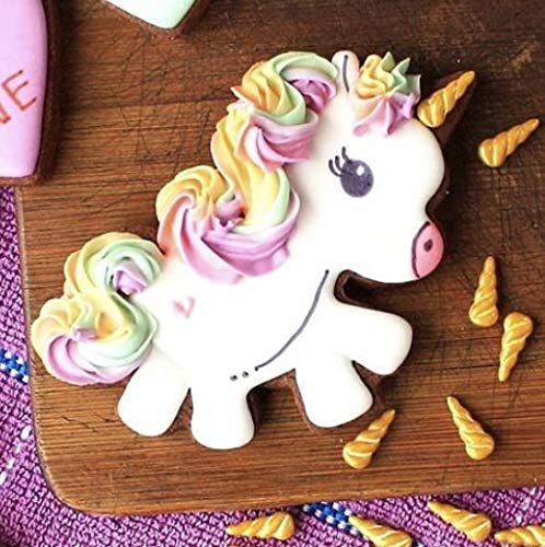 Juego de cortadores de galletas princesa/unicornio de cuento de hadas con libro de recetas - 5 piezas