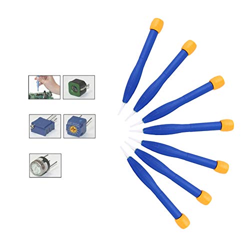 Juego de destornilladores ceramico de 8 piezas con brocas de cerámica y mango de plástico antiestático para ajuste de circuito de alta frecuencia