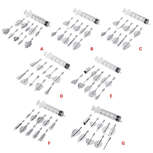 Juego de herramientas para decoración de tartas en 3D, 10 agujas + 1 jeringa de gelatina para cocina E